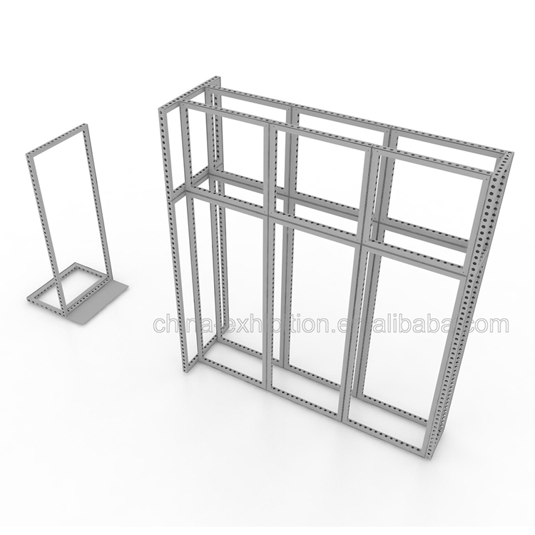 Stand espositivo modulare personalizzato in alluminio pieghevole 3x3