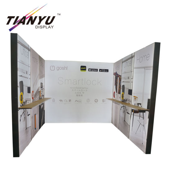 Tubo di alluminio portatile del tessuto di tensionamento Trade Show display 3X3 Booth