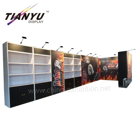 4x8m Exhibition personalizzato Booth design con pannello in acrilico